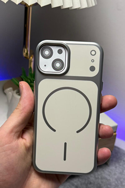 WANNA PROTECT iPhone 15 Metalik Dokulu Telefon Kılıfı Magesafe Özellikli Prem...