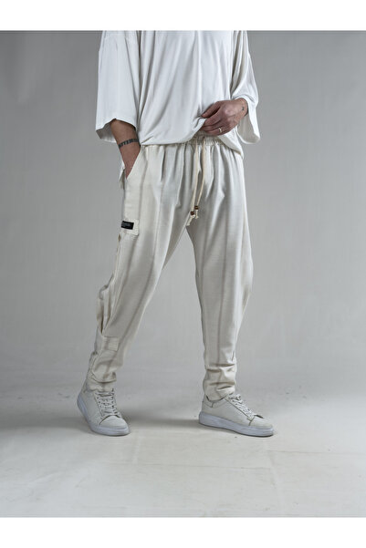 COCOPELLI Pantaloni Hazar pentru bărbați, cu dungi crem COC3158