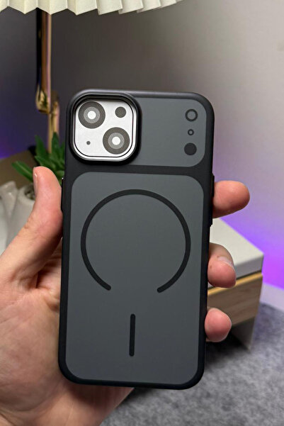 WANNA PROTECT iPhone 15 Metalik Dokulu Telefon Kılıfı Magesafe Özellikli Prem...