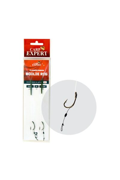 carp expert Montură Fluorocarbon Boilie, Mărimea 4, 2 buc/pachet