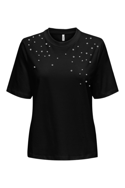 ONLY ONLJULIA LIFE S/S TOP BOX JRS Γυναικεία Μαύρη Μπλούζα - 15324847