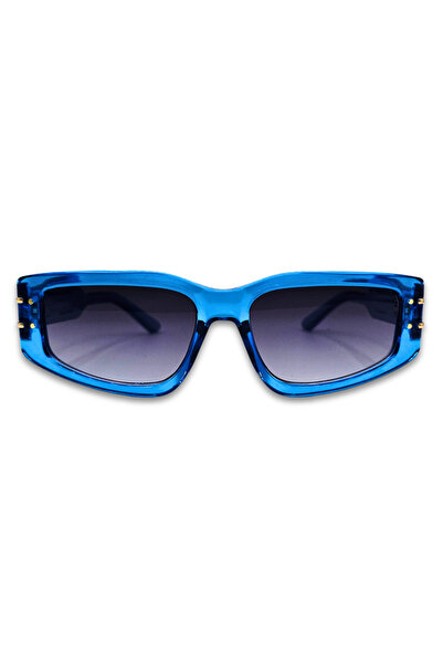 Matteo Ferari Ουνισέξ γυαλιά ηλίου, μπλε σκελετός, UV400, μοντέρνο στυλ