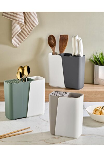 Bayev Μπεζ επεκτεινόμενη βάση για μαχαιροπίρουνα και κουτάλια, επεκτάσιμη θήκ...