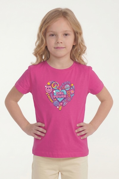 Modmey Printed Short Sleeve Girls' T-Shirt B10