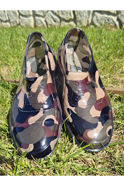 Botland Pantofi pentru bărbați, negri/cu model camuflaj, cu talpă antiderapan...