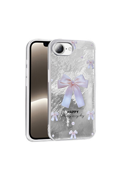 UnDePlus Apple iPhone 16E / 17E Kılıf Leopar Kurdele Ekose Desenli Mep Kapak
