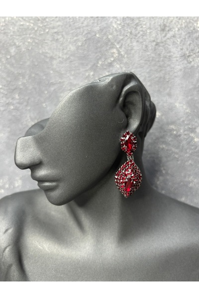 Hayalperest boncuk Sparkling Crystal Stone Embellished Dangle Wedding Bridal ...