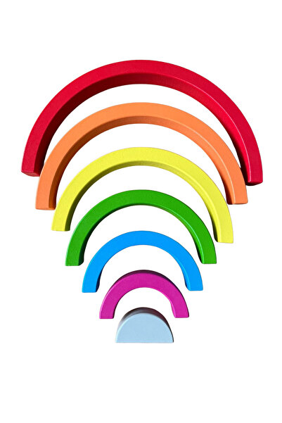 OEM Joc Montessori Curcubeu multicolor din lemn