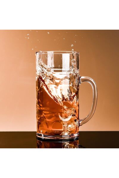ARTC German Beer Mug Stein, 1000ml Glass Tankard with Handle, Isar Classic Be...