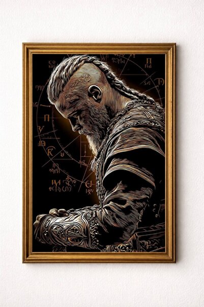 BuzzDesigns Viking Savaşçı Ragnar Lothbrok İskandinav Mitoloji Poster Tablo (...