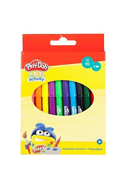 GIMSA Set de markere colorate Play-Doh Kimoshato, 12 bucăți, 2 mm, Multicolor
