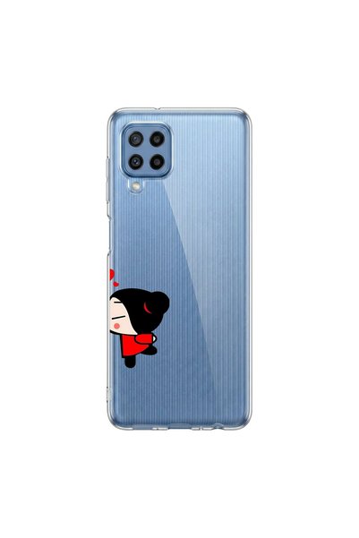 PPKin Samsung Galaxy M32 Compatible Couple 4/1 Design Transparent Case