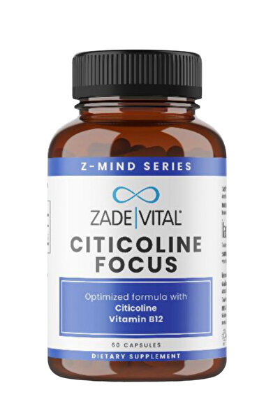Zade Vital Citicoline Focus 60 Kapsül (sitikolin, Vitamin B12)