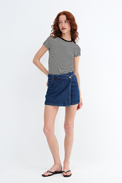 Addax Τζιν Μίνι Σορτς Φούστα Ş8017