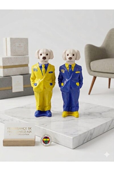 Linamila store1 Fenerbahçeli Can Dost (2 adet) fenerli takım elbiseli biblo