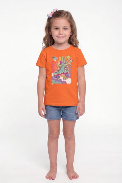 Modmey Printed Short Sleeve T-Shirt for Girls B18