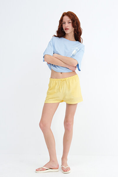 Addax Σορτς με ελαστική μέση Σ10474-S12