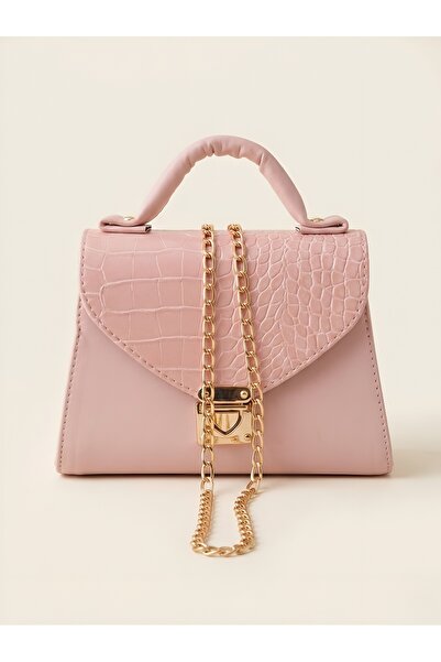 Satuna Women's Crocodile Patterned Chain Shoulder Bag