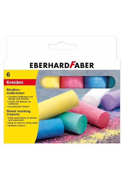 Eberhard Faber Cretă colorată pentru desenat pe asfalt, 6 culori