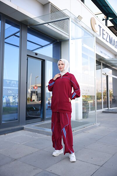 MİMİ Luxury Wear Γυναικείο κομψό αθλητικό σετ φόρμας με φερμουάρ & κάτω επάνω...