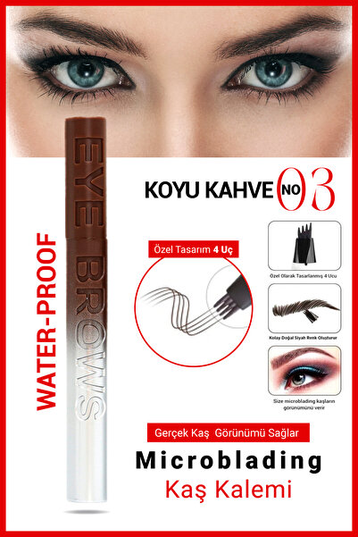 GXMPRO Kalıcı Kaş Kalemi Waterproof&Sweatproof - Kaş Boyası Kalemi Tattoo