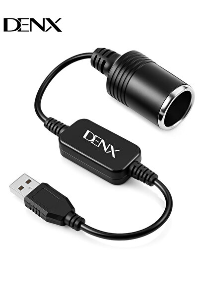 Generic كابل محول USB إلى ولاعة سيارة 12 فولت مع معزز للطاقة لكاميرات لوحة ال...