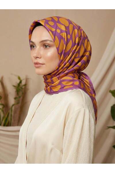 Armine Μεταξωτό Φουλάρι - 9174D-36 - Τίβιλ - Μωβ, Πορτοκαλί