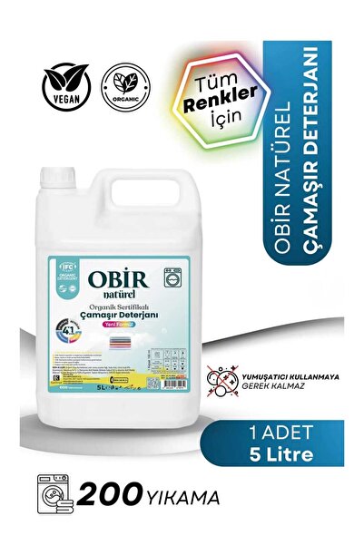 OBİR NATÜREL çamaşır deterjanı 5lt