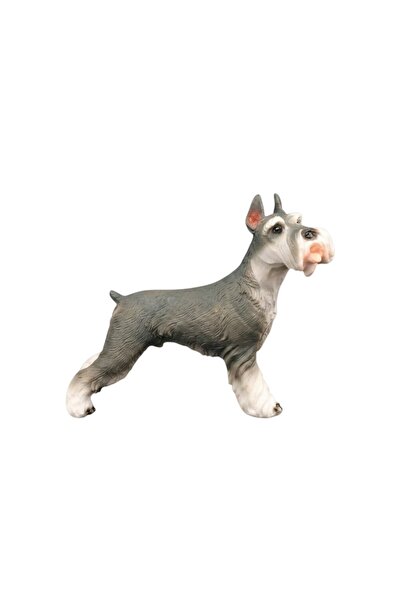 TUFY TOYS GRİ SCHNAUZER KÖPEK FİGÜRÜ- MODEL HAYVAN OYUNCAK