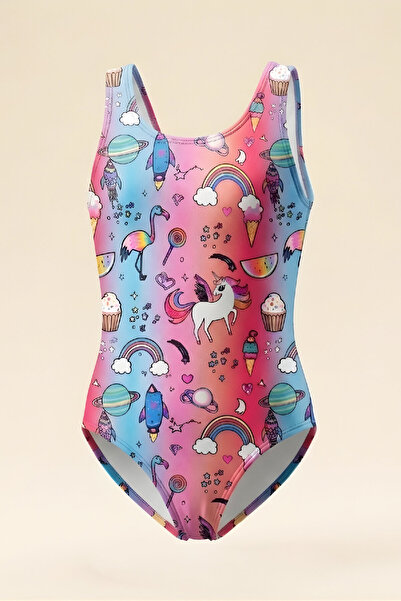MODANINO Μαγιό για κορίτσια - Με οπτικά σχέδια - Ηλικίες 2-6 ετών 12616N