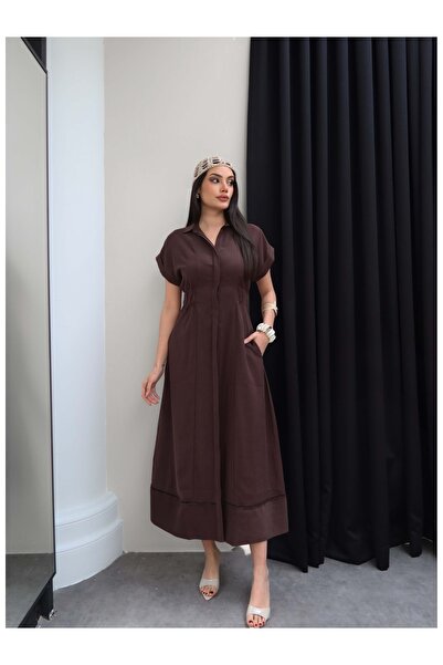 ESRAHELVACI Φόρεμα πουκάμισο με ελαστική μέση