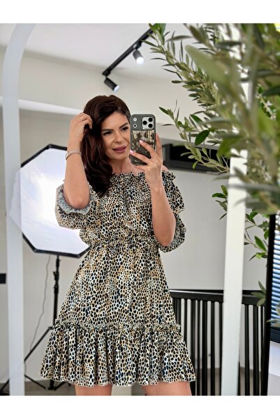 RAMONA BADESCU EXCLUSIVE Κοντό φλοράλ φόρεμα με ανοιχτούς ώμους – Ελαστική μέ...