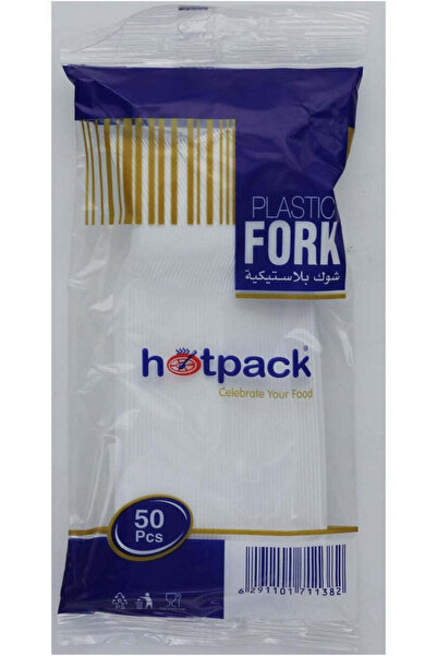 Hotpack Disposable Plastic Forks 50 pcs – White Finish