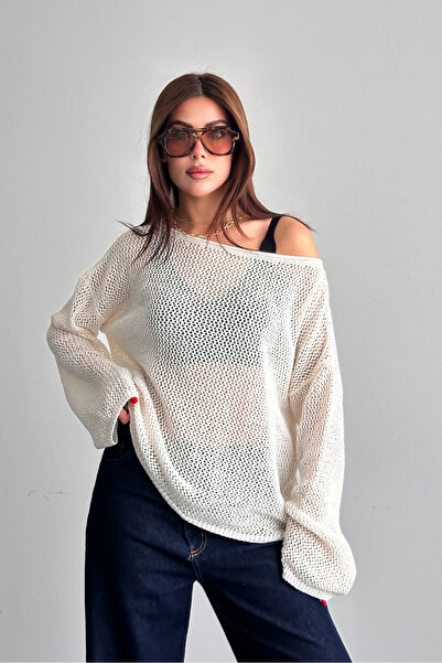 macharel jeans Women's Balloon Sleeve Summer Knitwear Blouse