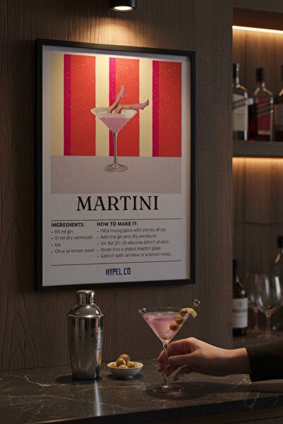 hypel.co Martini Modern Dekoratif Poster | Çerçevesiz Poster | Yüksek Kalite ...