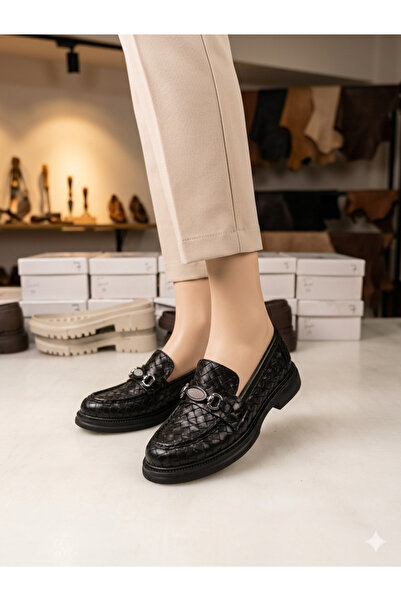 CICIKIZ Gunsu, παπούτσια λεοφίρ με ραφή στη σόλα και πλεκτή αγκράφα με σχέδιο...