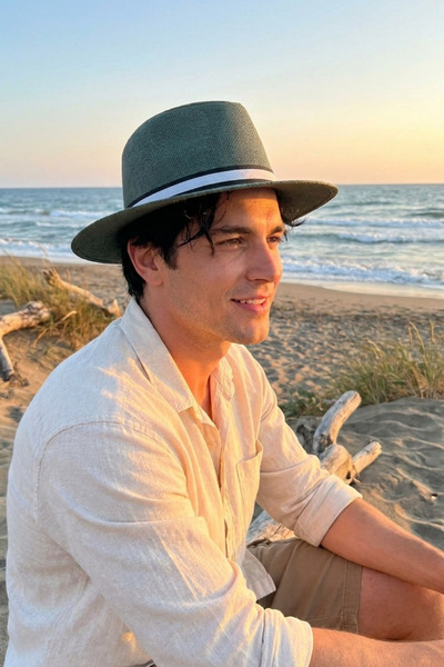 LAGRANZE Ψάθινο καπέλο Φεντόρα Elite Contrast