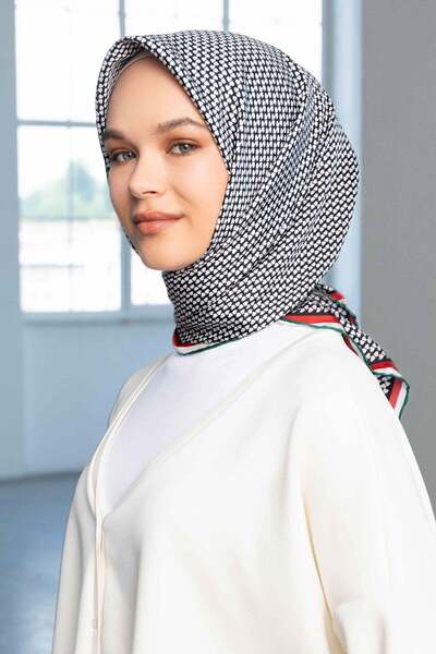 Armine Μεταξωτό Φουλάρι - 9243D-80 - Τίβιλ - Μοντέλο Μικρές Καρδιές