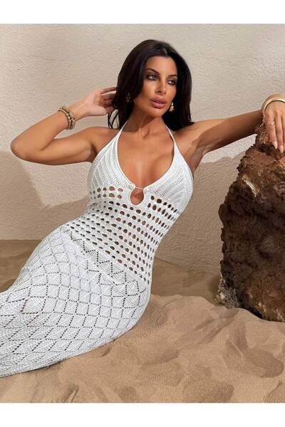 EFENDİX ΒΑΜΒΑΚΙΝΟ ΔΙΑΤΡΥΠΕΤΟ ΦΟΡΕΜΑ ΠΑΡΑΛΙΑΣ ΜΕ ΛΕΠΤΟΜΕΡΕΙΑ ΚΟΥΜΠΩΜΑΤΩΝ