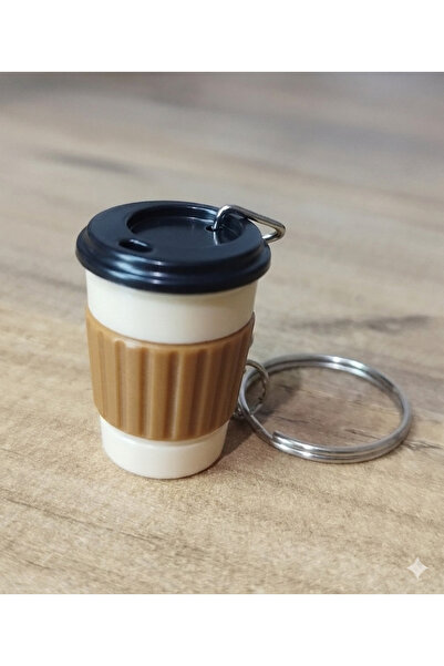 Mini Kahve Bardağı Anahtarlık – Yüksek Kaliteli 3D Baskı