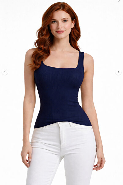 Neden Tekstil Γυναικεία μπλούζα με τετράγωνο λαιμόκοψη και χοντρές τιράντες, ...