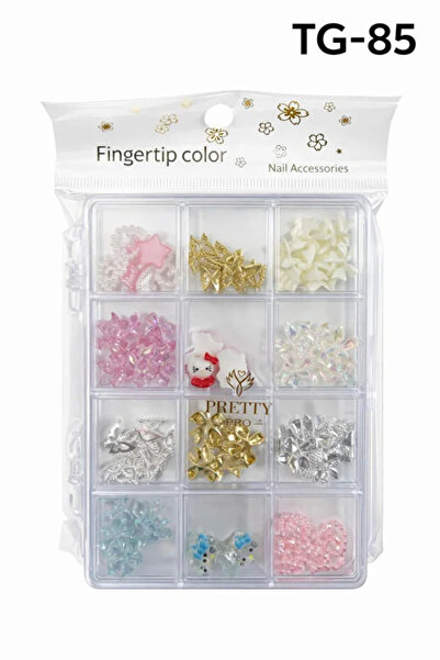 Fontenay Charm 3D Tırnak Süsleme Protez Tırnak Nail Art Süsleme Karışık Desen...