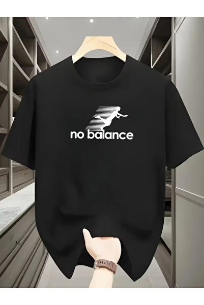 AEMİ Μπλουζάκι Unisex No Balance με στάμπα Oversize με λαιμόκοψη ποδηλάτου