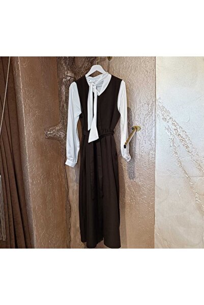 Butik VİNTAGE TARZ BLUZ+ELBİSE TAKIM