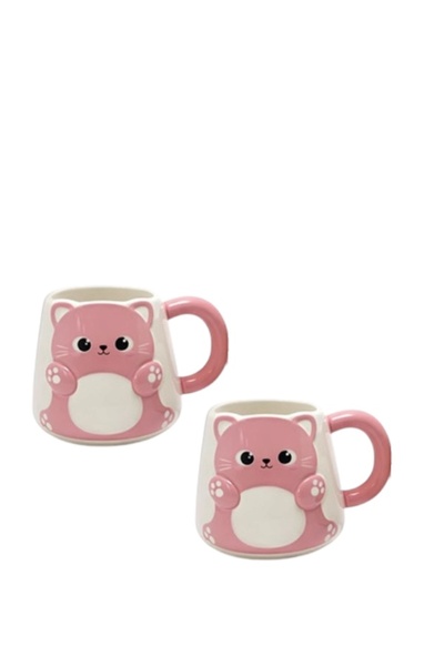 CAVAŞ sun hat Special Design 3D Cat Figured Mug Cup Product Dimensions; 8*8 cm