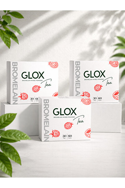 GLOX Tea Bromelain Metabolizma Düzenlemeye Yardımcı Bitkisel Çay 3 Aylık Kull...
