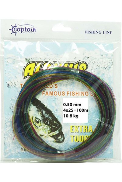 CAPTAIN Alpinus Bag Fishing Line 4X25 Connected 100Mt Ebruli 0.70 m