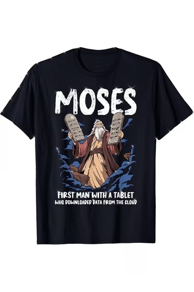 AEMİ Μπλουζάκι Unisex Moses με στάμπα Oversize με λαιμόκοψη ποδηλάτου