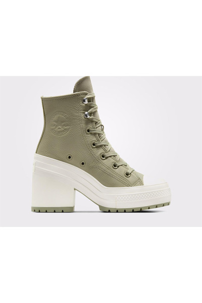 Converse Τσακ 70 Ντι Λουξ Χιλ Ουνισέξ Χακί Δερμάτινο Σνίκερ Πλατφόρμας
