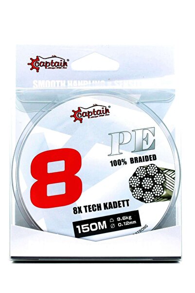CAPTAIN X8 Kadett Tech Pe 8 Strand Spin Line 150Mt Dark Green 0.18 mm
